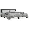 vidaXL Estrutura de cama 180x200 cm derivados de madeira/metal preto