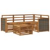 vidaXL Conjunto de Sof&aacute;s para Exterior 5 pcs Natural 59 x 59 x 37 cm