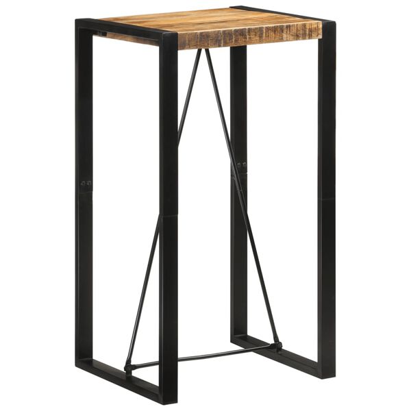 VidaXL Mesa de bar 60x55x110 cm madeira de mangueira &aacute;spera maci&ccedil;a