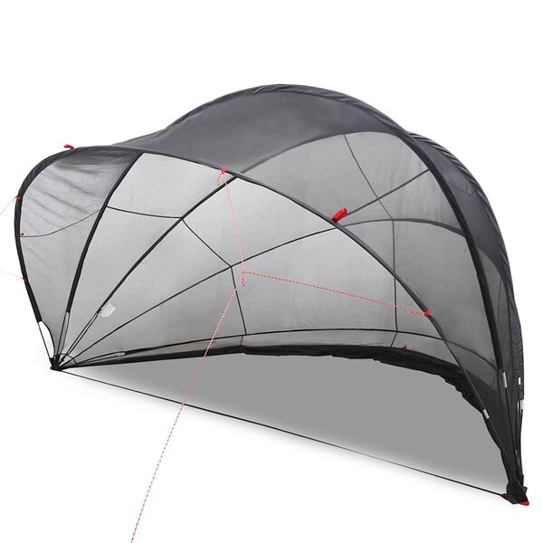 vidaXL C&uacute;pula de Piscina Manual Preto 500 x 500 x 236 cm