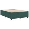 vidaXL Estrutura de cama sem colchão 140x200 cm veludo verde-escuro