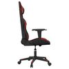 vidaXL Cadeira gaming couro artificial preto e vermelho tinto