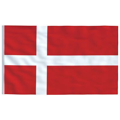 vidaXL Bandeira da Dinamarca e mastro 6,23 m alumínio