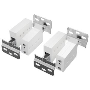 vidaXL Suporte de Arm&aacute;rio Suspenso 2 pcs Branco 70 x 48 x 19 mm