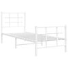 vidaXL Estrutura de cama com cabeceira e p&eacute;s 80x200 cm metal branco