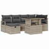 vidaXL Conjunto de Sof&aacute; de Jardim com almofada 7 pcs Cinzento-claro