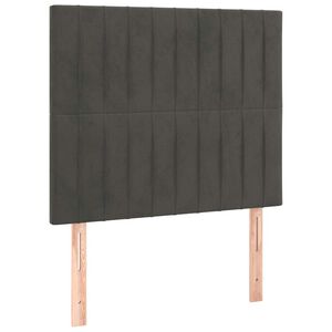 vidaXL Cabeceira Cinza Escuro 80x5x118/128 cm Veludo
