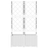 vidaXL Vaso de Jardim 2 pcs Branco 80 x 40 x 143 cm A&ccedil;o