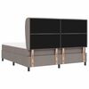 vidaXL Cama Box com colch&atilde;o Cinzento-acastanhado 180 x 200 cm tecido