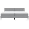 vidaXL Cama Box com colch&atilde;o Cinzento-claro 200 x 200 cm tecido
