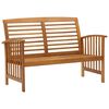 vidaXL Banco de jardim 119 cm madeira de ac&aacute;cia maci&ccedil;a
