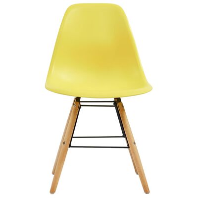 vidaXL Cadeiras de jantar 6 pcs plástico amarelo