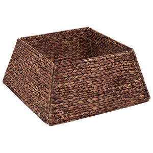 vidaXL Collar para &Aacute;rvore de Natal Quadrado Castanho 50 x 50 x 25 cm