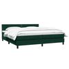 vidaXL Cama com molas colch&atilde;o 200x210 cm veludo verde-escuro
