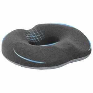vidaXL Almofada assento Cor s&oacute;lida Cinza Escuro 42 x 36,5 x 8 cm