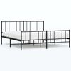 vidaXL Estrutura de cama com cabeceira e p&eacute;s 193x203 cm metal preto