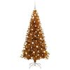 vidaXL &Aacute;rvore de Natal com 300 LEDs com suporte Ouro 180 cm PET
