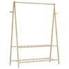 vidaXL Roupeiro com prateleiras 132x45,5x150,5 cm bambu