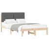 vidaXL Estrutura de Cama com Cabeceira Estofada Cinza Escuro