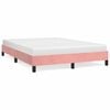 vidaXL Estrutura de cama 140x190 cm veludo rosa