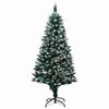 vidaXL &Aacute;rvore de Natal Artificial Verde 180 cm PVC, A&ccedil;o e Pl&aacute;stico