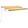 vidaXL Toldo autom&aacute;tico independente 350x250 cm amarelo e branco