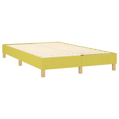 vidaXL Estrutura de cama com molas 120x200 cm tecido verde