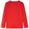 T-shirt de manga comprida para crian&ccedil;a vermelho 116