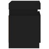 vidaXL Mesas de cabeceira com luzes LED 2 pcs 35x39x55 cm preto