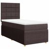 vidaXL Cama com molas/colch&atilde;o 100x200 cm tecido castanho-escuro