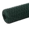 vidaXL Cerca arame galinheiro 25x1,2 m a&ccedil;o c/ revestimento PVC verde