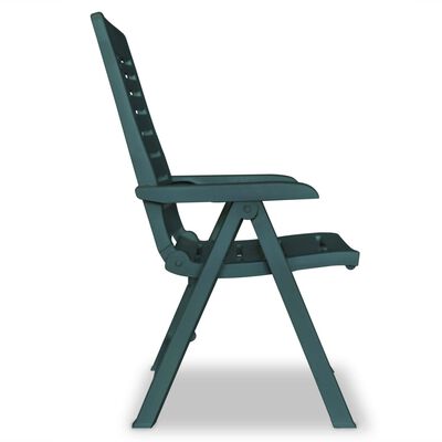 vidaXL Cadeiras de jardim reclináveis 2 pcs plástico verde