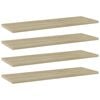 vidaXL Prateleiras estante 4pcs 60x20x1,5cm contraplacado cor carvalho
