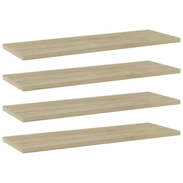 vidaXL Prateleiras estante 4pcs 60x20x1,5cm contraplacado cor carvalho