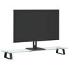 vidaXL Suporte para monitor 80x20x8 cm vidro temperado e metal preto