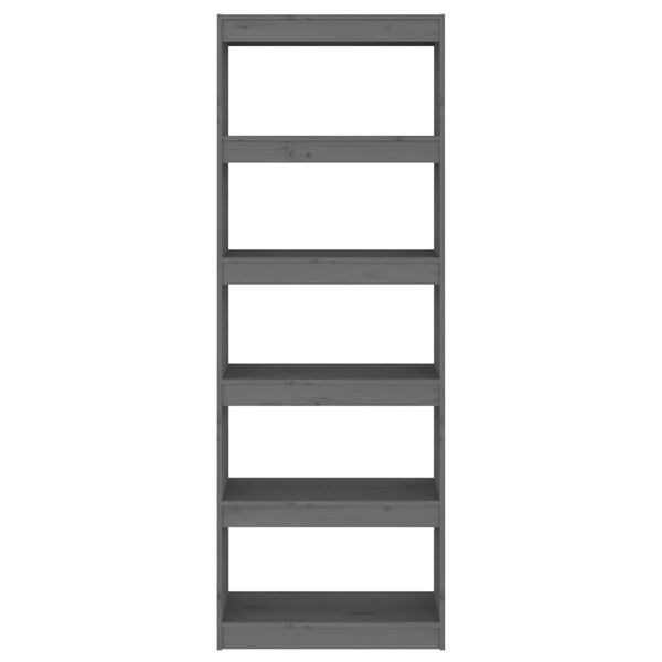 vidaXL Estante/divis&oacute;ria 60x30x167,5 cm madeira pinho maci&ccedil;a cinzento