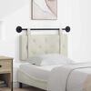 vidaXL Cabeceira Suspensa Creme 100 x 55 x 5 cm Veludo