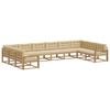 vidaXL Conjunto de Sof&aacute;s para Exterior 10 unid. Branco e Bege