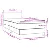 vidaXL Cama box spring c/ colch&atilde;o e LED 100x210 cm veludo cinzento-escuro