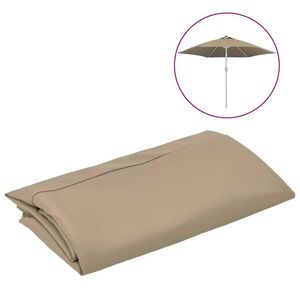 vidaXL Tecido substitui&ccedil;&atilde;o p/ guarda-sol 300 cm cinzento-acastanhado