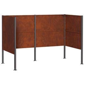 vidaXL Tela para Lixeira 167 x 85 x 113 cm A&ccedil;o Corten