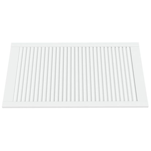 vidaXL Portas de arm&aacute;rio 2 pcs design de persiana pinho maci&ccedil;o branco
