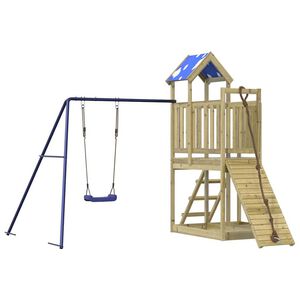 vidaXL Conjunto de brincar para exterior madeira de pinho impregnada