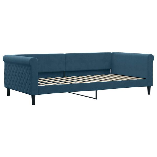 vidaXL Sof&aacute;-cama com gavet&atilde;o e gavetas 100x200 cm veludo azul