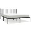 vidaXL Estrutura de cama com cabeceira 160x200 cm metal preto