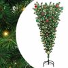 vidaXL &Aacute;rvore de Natal Artificial Pr&eacute;-iluminada Invertida com Conjunto de Bolas