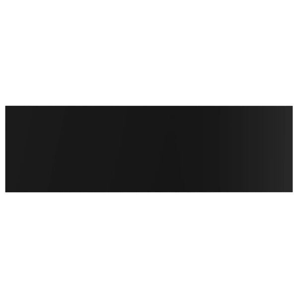 vidaXL Prateleiras estante 8pcs 100x30x1,5cm contrap. preto brilhante