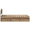 vidaXL Estrutura da Cama com cabeceira Carvalho Artesanal 90 x 200 cm