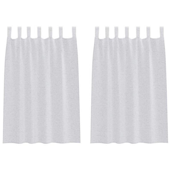 vidaXL Cortina de Voile 2 pcs Cinzento-claro 140 x 140 cm Poliéster