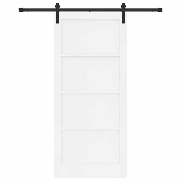 vidaXL Porta Deslizante Branco e Preto 93 x 211 cm